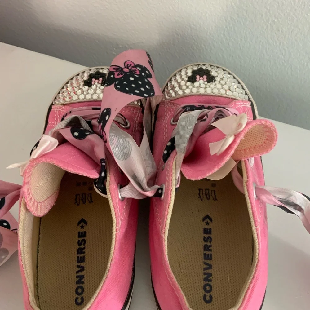 Mini Mouse Toddler Girls Bling Rhinestone Converse Sneakers